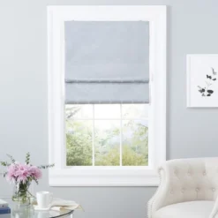 Exclusive Home Montague Trellis Total Blackout Roman Shade -Home Improvement Store GUEST cef19546 6ebb 4a0e b248 6a8e190387a7