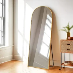 Serio 65" Height X 22" Width Oversize Arch-Crowned Top Full Length Floor Mirror With Stand-The Pop Home -Home Improvement Store GUEST cf5caa99 c558 4c41 9bb6 4e9b3aa21e68