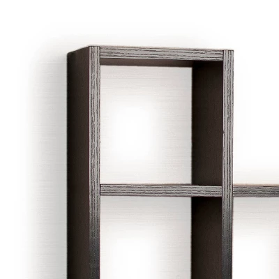 19" X 5" Stepped Six Cube Wall Shelf Black - Danya B. 4 19" X 5" Stepped Six Cube Wall Shelf Black - Danya B. - Image 2