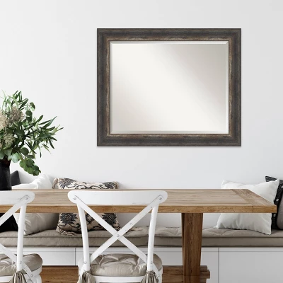 33" X 27" Bark Rustic Char Framed Wall Mirror Brown - Amanti Art 6 33" X 27" Bark Rustic Char Framed Wall Mirror Brown - Amanti Art - Image 4