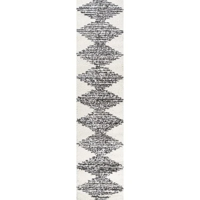 Elm Diamond Stripe Geometric Shag Indoor Area Rug - JONATHAN Y 3 Elm Diamond Stripe Geometric Shag Indoor Area Rug - JONATHAN Y