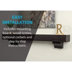 Mantels Direct Breckenridge Rustic Distressed Wood Fireplace Mantel Wall Shelf -Home Improvement Store GUEST d3429d72 901d 428e 9d8a 902ae4e7a0f6