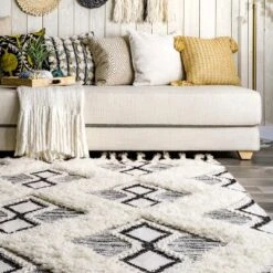 NuLOOM Yara Shaggy Helix Diamonds Area Rug -Home Improvement Store GUEST d3478fa9 bea0 4a5e b89a f84e7978fed2