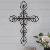 Hastings Home Handcrafted Decorative Metal Wall Cross With Fleur De Lis Design -Home Improvement Store GUEST d43b6327 38fb 4299 9d49 ff76692452b6