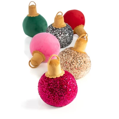 Shiraleah Pink Christmas Ornament Bauble Pillow, Small 6 Shiraleah Pink Christmas Ornament Bauble Pillow, Small - Image 4