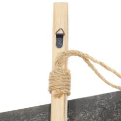 Wooden Paddle Novelty Canoe Oar Sign Wall Decor With Arrow And Stripe Patterns Multi Colored - Olivia & May