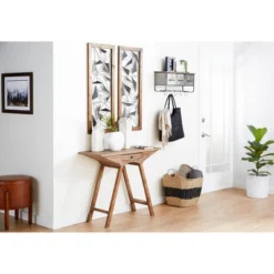 Metal Geometric Wall Decor With Wood Frame Set Of 2 Black - Olivia & May 9 Metal Geometric Wall Decor With Wood Frame Set Of 2 Black - Olivia & May -Home Improvement Store GUEST d7363a8a ed08 48d6 be73 f794ed173635