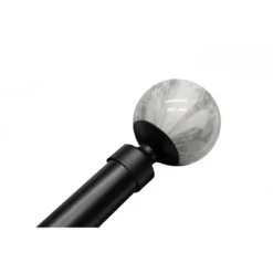 Linen Avenue Grey Marble Single And Double Window Curtain Rod Set -Home Improvement Store GUEST d7b03a6b 3e98 4f1d 93da 71306d17edbf