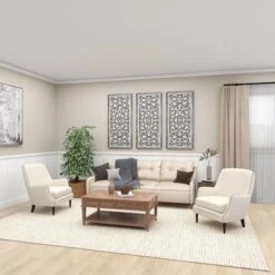 Mango Wood Floral Handmade Intricately Carved Arabesque Wall Decor - Olivia & May -Home Improvement Store GUEST dac10803 a11a 4759 8e2e 74f4a24e1789