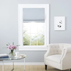 Exclusive Home Montague Trellis Total Blackout Roman Shade