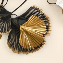 LuxenHome White, Black, And Gold Metal Ginkgo Leaves Modern Wall Decor -Home Improvement Store GUEST dc407bfa b625 4724 ba8e f8a822235287