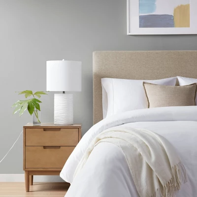 Crewe Textured Resin Table Lamp (Includes LED Light Bulb) White - 510 Design 3 Crewe Textured Resin Table Lamp (Includes LED Light Bulb) White - 510 Design