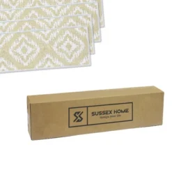 SussexHome Tetra One Design Cotton Anti-Slip Stair Treads, 9” X 28“ -Home Improvement Store GUEST dda92df5 60c5 4c89 92bf 3216caa1a134