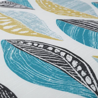 25" Leaf Block Outdoor/Indoor Floor Pillow Teal/Citron - Pillow Perfect 4 25" Leaf Block Outdoor/Indoor Floor Pillow Teal/Citron - Pillow Perfect - Image 2