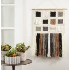 Saro Lifestyle Textured Woven Wall Hanging, 18"x28" Oblong, Multi 7 Saro Lifestyle Textured Woven Wall Hanging, 18"x28" Oblong, Multi -Home Improvement Store GUEST def0bee7 da81 48c6 b628 28a269b59ed1