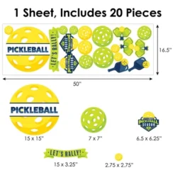 Big Dot Of Happiness Let’s Rally - Pickleball - Peel And Stick Sports Decor Vinyl Wall Art Stickers - Wall Decals - Set Of 20 -Home Improvement Store GUEST df4277b2 9d59 4a10 af6b a7cb2f20ddde