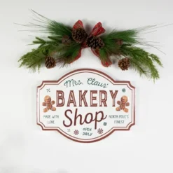 Northlight 18" Mrs. Claus' Bakery Shop Metal Christmas Wall Sign -Home Improvement Store GUEST e1178a6a 991b 4496 ade8 2d57a709285a