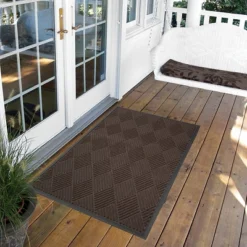 2'x3' Solid Diamond Doormat Brown/Black - HomeTrax