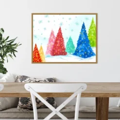 24" X 18" Magic Christmas Trees I By PI Studio Framed Canvas Wall Art - Amanti Art -Home Improvement Store GUEST e4a541f3 c024 4b9e 8fca ba5535c22769