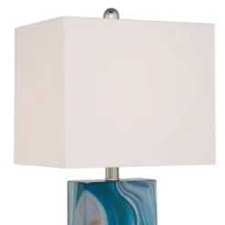 360 Lighting Connie Modern Table Lamps 25" High Set Of 2 Blue Faux Marble With USB Charging Ports LED White Shade For Bedroom Living Room House Desk 14 360 Lighting Connie Modern Table Lamps 25" High Set Of 2 Blue Faux Marble With USB Charging Ports LED White Shade For Bedroom Living Room House Desk -Home Improvement Store GUEST e55880b0 6b81 410b ac54 2e737bd6f89a