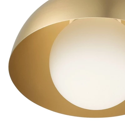 Amelia 1-Light Matte Brass Plug-In Pendant Lighting With Frosted Glass Shade - Globe Electric 3 Amelia 1-Light Matte Brass Plug-In Pendant Lighting With Frosted Glass Shade - Globe Electric