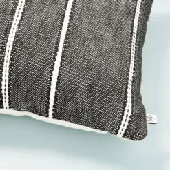 14"x20" Stripe Pattern Throw Pillow Dark Gray/White/Beige - Hearth & Hand™ With Magnolia 7 14"x20" Stripe Pattern Throw Pillow Dark Gray/White/Beige - Hearth & Hand™ With Magnolia -Home Improvement Store GUEST e819688e 4515 4fa6 b119 160e181100f4