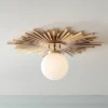 Possini Euro Design Hazel Modern Ceiling Light Semi Flush Mount Fixture 24" Wide Warm Brass White Globe Shade For Bedroom Kitchen Living Room Hallway -Home Improvement Store GUEST e8a8317b 5642 401e bc12 f657b08b8582