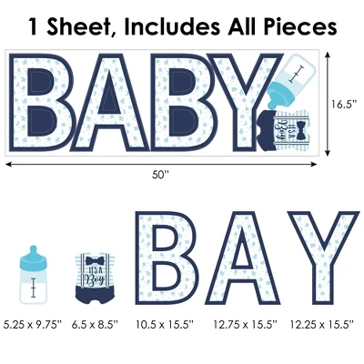 Big Dot Of Happiness It's A Boy - Peel And Stick Blue Baby Shower Standard Banner Wall Decals - Baby 7 Big Dot Of Happiness It's A Boy - Peel And Stick Blue Baby Shower Standard Banner Wall Decals - Baby - Image 5