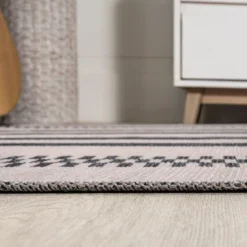 Vichy Geometric Striped Machine-Washable Indoor Area Rug - JONATHAN Y -Home Improvement Store GUEST eafe96f3 89b6 4717 8a4f 07e582fcd810