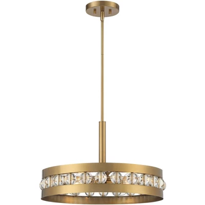 Stiffel Artyom Warm Gold Ring Pendant Chandelier 21 1/2" Wide Modern Clear Crystal Balls 4-Light Fixture For Dining Room House Foyer Kitchen Island 9 Stiffel Artyom Warm Gold Ring Pendant Chandelier 21 1/2" Wide Modern Clear Crystal Balls 4-Light Fixture For Dining Room House Foyer Kitchen Island - Image 7