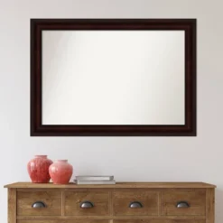 41" X 29" Non-Beveled Coffee Bean Brown Wall Mirror - Amanti Art -Home Improvement Store GUEST ecac2918 4951 4b2f 9d62 dc4138d48628