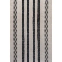 Vichy Geometric Striped Machine-Washable Indoor Area Rug - JONATHAN Y