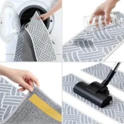 SussexHome Tetra One Design Cotton Anti-Slip Stair Treads, 9” X 28“ -Home Improvement Store GUEST eed3730e a6d1 4597 a6e7 4c691e6bbfdd