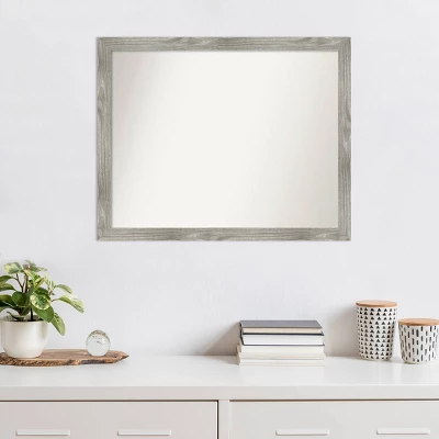 31" X 25" Non-Beveled Dove Gray Wash Square Wall Mirror - Amanti Art 8 31" X 25" Non-Beveled Dove Gray Wash Square Wall Mirror - Amanti Art - Image 6
