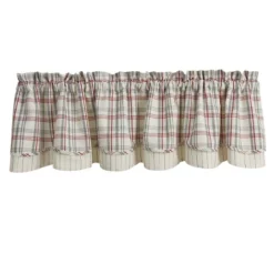 Park Designs Farm Yard Lined Layered Valance - 72''L - White
