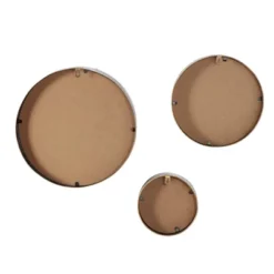 Contemporary Metal Wall Mirror Set Of 3 Dark Brown - Olivia & May -Home Improvement Store GUEST f02701ee 1007 4350 b573 b21bbffbb02c