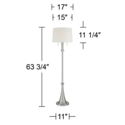 360 Lighting Karl Modern Floor Lamp Standing 63 3/4" Tall Brushed Nickel Metal White Tapered Drum Shade For Living Room House Bedroom Office Family 15 360 Lighting Karl Modern Floor Lamp Standing 63 3/4" Tall Brushed Nickel Metal White Tapered Drum Shade For Living Room House Bedroom Office Family -Home Improvement Store GUEST f178c370 dbf8 40a9 acb1 1dccf861e0a3