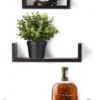 Display Floating Wooden Shelves With Espresso Finish - Set Of 3 Wall Decoration Shelves - Homeitusa -Home Improvement Store GUEST f200cb0e 3742 406c b03a c3e4fb8669d6