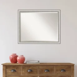 31" X 25" Beveled Salon Silver Narrow Wall Mirror - Amanti Art -Home Improvement Store GUEST f259d4ad 1b6a 4c88 9d2d 9230f7b0a9f2