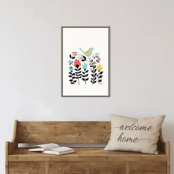 16" X 23" Folk Art Garden By Annie Bailey Art Framed Canvas Wall Art - Amanti Art -Home Improvement Store GUEST f5ea87a8 f254 4b17 8e38 3cd14fc1ba79