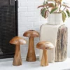 Set Of 3 Teak Wood Mushroom Handmade Live Edge Sculpture With Natural Smooth Finish Brown - Olivia & May 1 Set Of 3 Teak Wood Mushroom Handmade Live Edge Sculpture With Natural Smooth Finish Brown - Olivia & May -Home Improvement Store GUEST f64d0913 b0dd 450e 86e7 cb876d577a1d