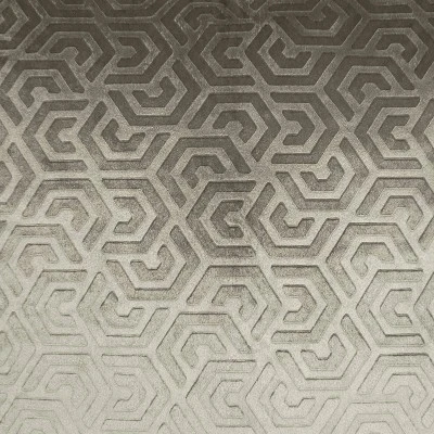 20"x20" Oversize Embossed Hexagon Maze Velvet Square Throw Pillow Taupe - Edie@Home 4 20"x20" Oversize Embossed Hexagon Maze Velvet Square Throw Pillow Taupe - Edie@Home - Image 2