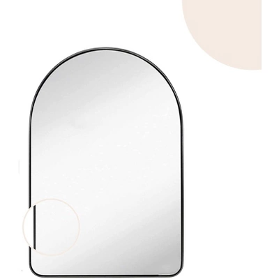 Hamilton Hills 24" X 36" Arched Top Corner Mirror With Black Frame 4 Hamilton Hills 24" X 36" Arched Top Corner Mirror With Black Frame - Image 2