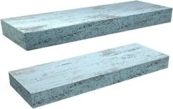 Sorbus Rustic Wood Coastal Beach Style Hanging Rectangle Wall Shelves 22 Sorbus Rustic Wood Coastal Beach Style Hanging Rectangle Wall Shelves -Home Improvement Store GUEST f849975d 154c 4524 aaa8 822d54d79d83