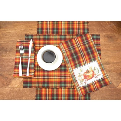 C&F Home Randall Plaid Pumpkin Patch Applique Fall Woven Kitchen Towel 5 C&F Home Randall Plaid Pumpkin Patch Applique Fall Woven Kitchen Towel - Image 3