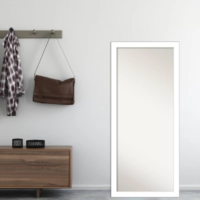 28" X 64" Wedge Framed Full Length Floor/Leaner Mirror White - Amanti Art 5 28" X 64" Wedge Framed Full Length Floor/Leaner Mirror White - Amanti Art - Image 3
