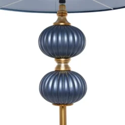 Fabric Floor Lamp With Drum Shade Blue - Olivia & May -Home Improvement Store GUEST fb07cff5 a520 43ad 95ff 28a9c8057f12