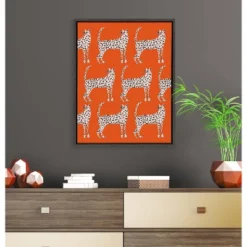 18" X 24" Sylvie Sassy Pink Cheetahs By Kendra Dandy Framed Wall Canvas Gray - Kate & Laurel All Things Decor -Home Improvement Store GUEST fd2f6bde f85e 4c11 8e73 acb7e0110894