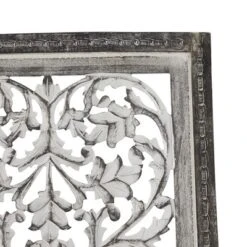 Mango Wood Floral Handmade Intricately Carved Arabesque Wall Decor - Olivia & May -Home Improvement Store GUEST fd86b77c 540b 43f0 a465 608a0ed09fa0