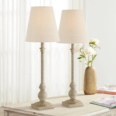 Regency Hill Loreno Traditional Buffet Table Lamps 24" High Set Of 2 Whitewashed Oatmeal Linen Drum Shade For Bedroom Living Nightstand Family Room 3 Regency Hill Loreno Traditional Buffet Table Lamps 24" High Set Of 2 Whitewashed Oatmeal Linen Drum Shade For Bedroom Living Nightstand Family Room